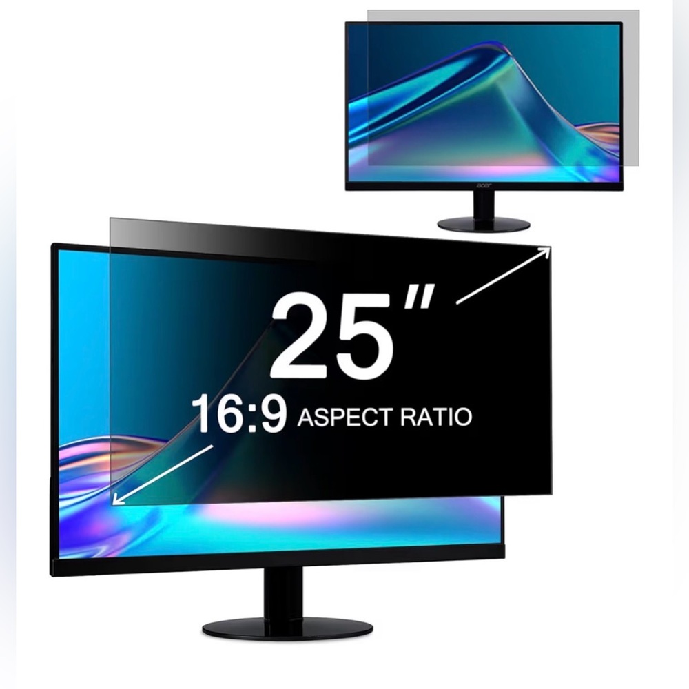 NEW ZOEGAA 25” Computer Privacy Screen Filter 16:9 Widescreen Monitor 21.8x12.3"